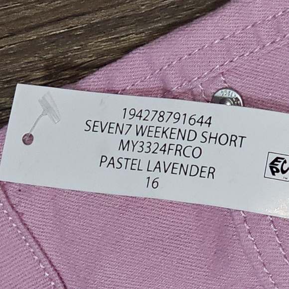 NWT Seven7 Womens Weekend Frayed Shorts Lavender Sz 16 - Picture 9 of 16